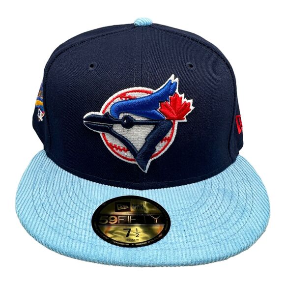 New Era 59Fifty Toronto Blue Jays Corduroy 1993 W Series Patch Hat Size 7 1/2 - Picture 1 of 8